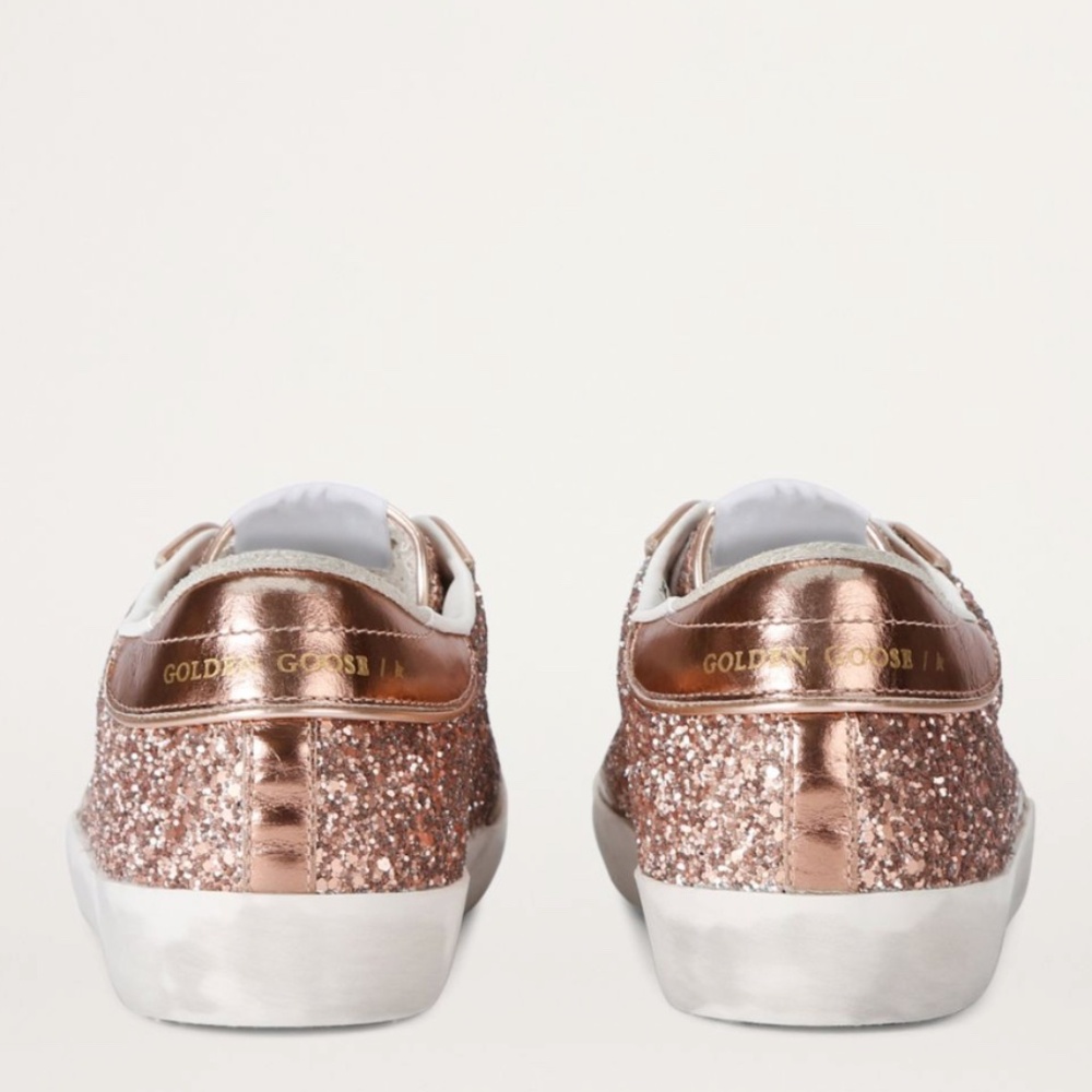 Golden Goose Rose Gold and Silver Glitter Sneakers - Picture 4 of 6
